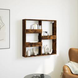 vidaXL füstös tölgy színű szerelt fa fali szekrény 80 x 15 x 80 cm (854548)