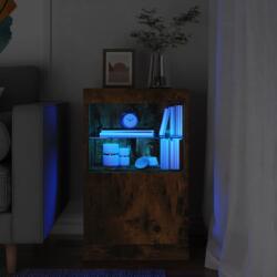 vidaXL füstös tölgy színű tálalószekrény LED-ekkel 41 x 37 x 67 cm (836683)