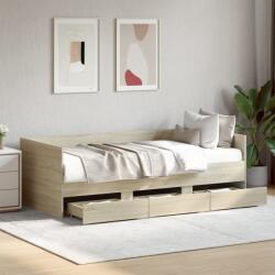 vidaXL sonoma tölgy kanapéágy fiókkal matrac nélkül 100x200 cm (3280813)