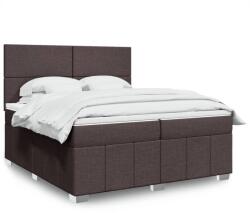 vidaXL sötétbarna szövet rugós ágy matraccal 200 x 200 cm (3294071)