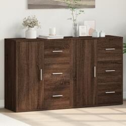vidaXL 2 db barna tölgy színű szerelt fa tálalószekrény 60x31x70 cm (3276559)