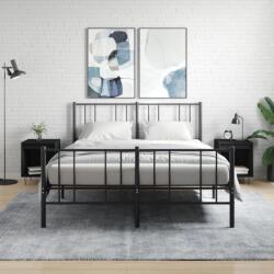 vidaXL 2 db fekete szerelt fa éjjeliszekrény 40 x 35 x 50 cm (830719)