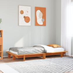 vidaXL viaszbarna tömör fenyőfa ágy matrac nélkül 100 x 200 cm (850667)