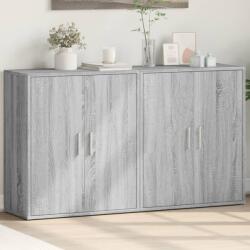 vidaXL 2 db szürke sonoma színű szerelt fa tálalószekrény 60x31x70 cm (3276544)