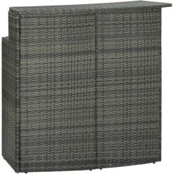 vidaXL szürke polyrattan kerti bárasztal 120 x 55 x 110 cm (313469)