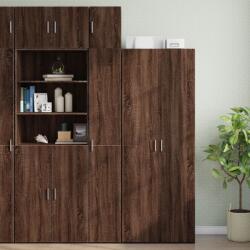 vidaXL barna tölgy szerelt fa vékony tárolószekrény 30 x 42, 5 x 225 cm (3281265) - vidaxl