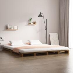 vidaXL mézbarna tömör fenyőfa raklapágy 120 x 200 cm (821390)