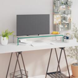 vidaXL TV/monitor állvány átlátszó üveg 90x30x13 cm (244130)