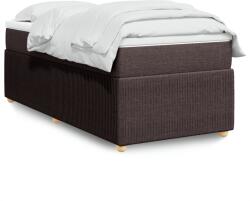 vidaXL sötétbarna szövet rugós ágy matraccal 90 x 200 cm (3285542)