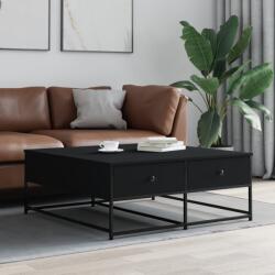 vidaXL fekete szerelt fa dohányzóasztal 100 x 99 x 40 cm (835294)