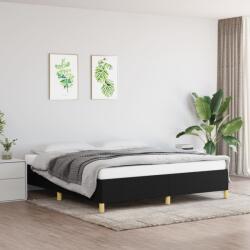 vidaXL fekete szövet ágykeret matrac nélkül 180 x 200 cm (347183)