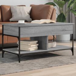 vidaXL szürke sonoma szerelt fa és fém dohányzóasztal 100 x 50 x 50 cm (845369)