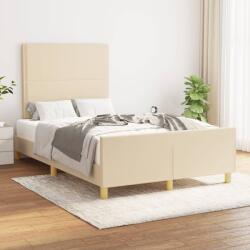 vidaXL krémszínű szövet ágykeret matrac nélkül 120x200 cm (3124965)
