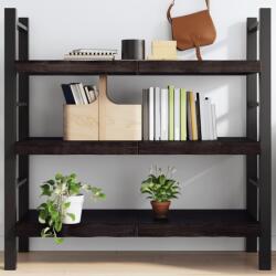 vidaXL sötétbarna kezelt tömör tölgyfa fali polc 120 x 60 x (2-6) cm (363819)