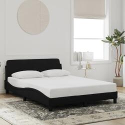 vidaXL fekete bársony ágykeret matrac nélkül 120x200 cm (373154)