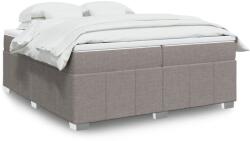 vidaXL tópszínű szövet rugós ágy matraccal 200 x 200 cm (3285502)