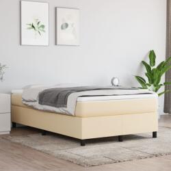 vidaXL krémszínű szövet rugós ágy matraccal 120 x 200 cm (3144412)