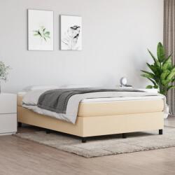 vidaXL krémszínű szövet ágykeret matrac nélkül 140 x 190 cm (3120859)