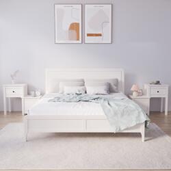 vidaXL 2 darab fehér tömör fenyőfa éjjeliszekrény 79, 5 x 38 x 65, 5 cm (814542)