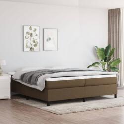 vidaXL sötétbarna szövet rugós ágy matraccal 200 x 200 cm (3144450)