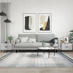 vidaXL 2 db betonszürke szerelt fa dohányzóasztal 50 x 50 x 40 cm (829405)