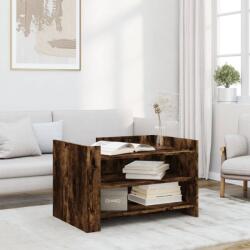 vidaXL füstös tölgy színű szerelt fa dohányzóasztal 80 x 50 x 40 cm (848343) - vidaxl