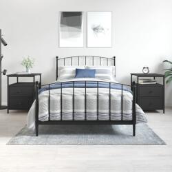 vidaXL 2 db fekete szerelt fa éjjeliszekrény 44x45x60 cm (826004)