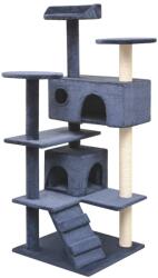 vidaXL sötétkék macskabútor szizál kaparófákkal 125 cm (170479) - vidaxl
