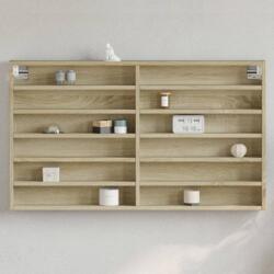 vidaXL sonoma tölgy színű szerelt fa vitrinszekrény 100 x 8, 5 x 58 cm (847942)