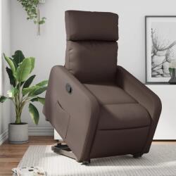 vidaXL barna műbőr felállást segítő dönthető fotel (3206751)