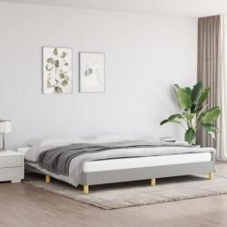vidaXL világosszürke szövet ágykeret matrac nélkül 200 x 200 cm (346842)