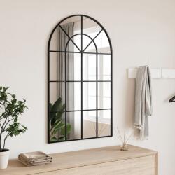 vidaXL fekete ívelt vas fali tükör 60 x 100 cm (358627)