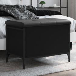 vidaXL fekete szerelt fa tárolópad 62 x 42 x 45 cm (835137) - vidaxl