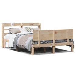 vidaXL tömör fenyőfa ágykeret fejtámlával 120 x 190 cm (3306815)