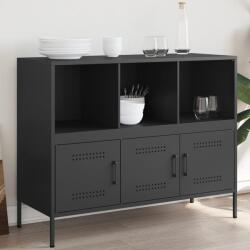 vidaXL fekete acél tálalószekrény 100, 5 x 39 x 79 cm (843090)