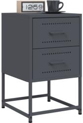 vidaXL 2 db antracitszürke acél éjjeliszekrény 36x39x60, 5 cm (846463) - vidaxl