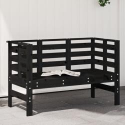 vidaXL fekete tömör fenyőfa kerti pad 111, 5 x 53 x 71 cm (825139)