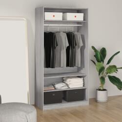 vidaXL szürke sonoma színű szerelt fa ruhásszekrény 100 x 50 x 200 cm (826615)