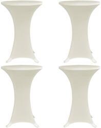 vidaXL 4 db krémszínű sztreccs asztalterítő bárasztalhoz Ø60 cm (279074)
