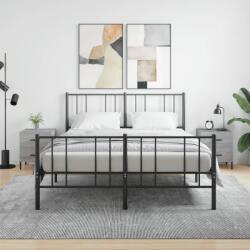 vidaXL 2 db szürke sonoma színű szerelt fa éjjeliszekrény 40x35x47, 5cm (827337)