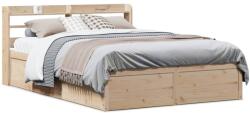 vidaXL tömör fenyőfa ágykeret fejtámlával 140 x 190 cm (3307095)
