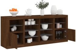 vidaXL barna tölgy színű tálalószekrény LED-ekkel 163 x 37 x 67 cm (3209099)