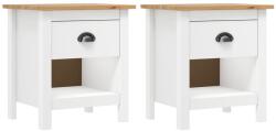 vidaXL Hill 2 db tömör fenyőfa éjjeliszekrény 46 x 35 x 49, 5 cm (288970)