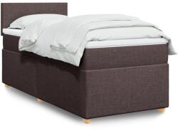 vidaXL sötétbarna szövet rugós ágy matraccal 90 x 190 cm (3286531)