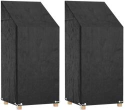 vidaXL 2 db polietilén kerti székhuzat 8 fűzőlyukkal 65x65x110/150 cm (3155387)