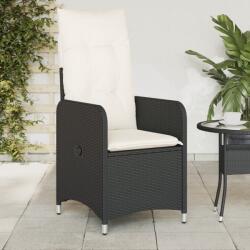 vidaXL 2 db fekete polyrattan dönthető kerti szék párnával (365685)