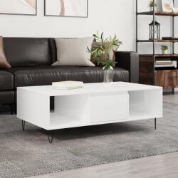 vidaXL magasfényű fehér szerelt fa dohányzóasztal 104 x 60 x 35 cm (827086)