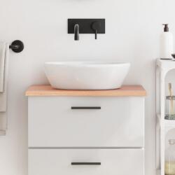 vidaXL világosbarna kezelt tömör fa fürdőszobai pult 60x30x2 cm (3156101)