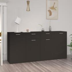 vidaXL fekete szerelt fa tálalószekrény 160 x 36 x 75 cm (3074928)