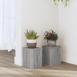 vidaXL 2 db szürke sonoma szerelt fa növénytartó állvány 15x15x20 cm (852893) - vidaxl